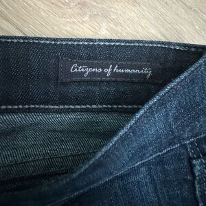 Citizens of Humanity bootcut denim jeans, indigo color, size 25